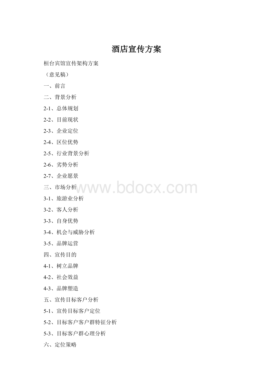 酒店宣传方案文档格式.docx_第1页