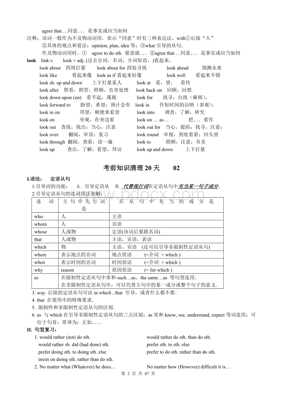 高考英语考前20天知识清理Word文件下载.doc_第2页