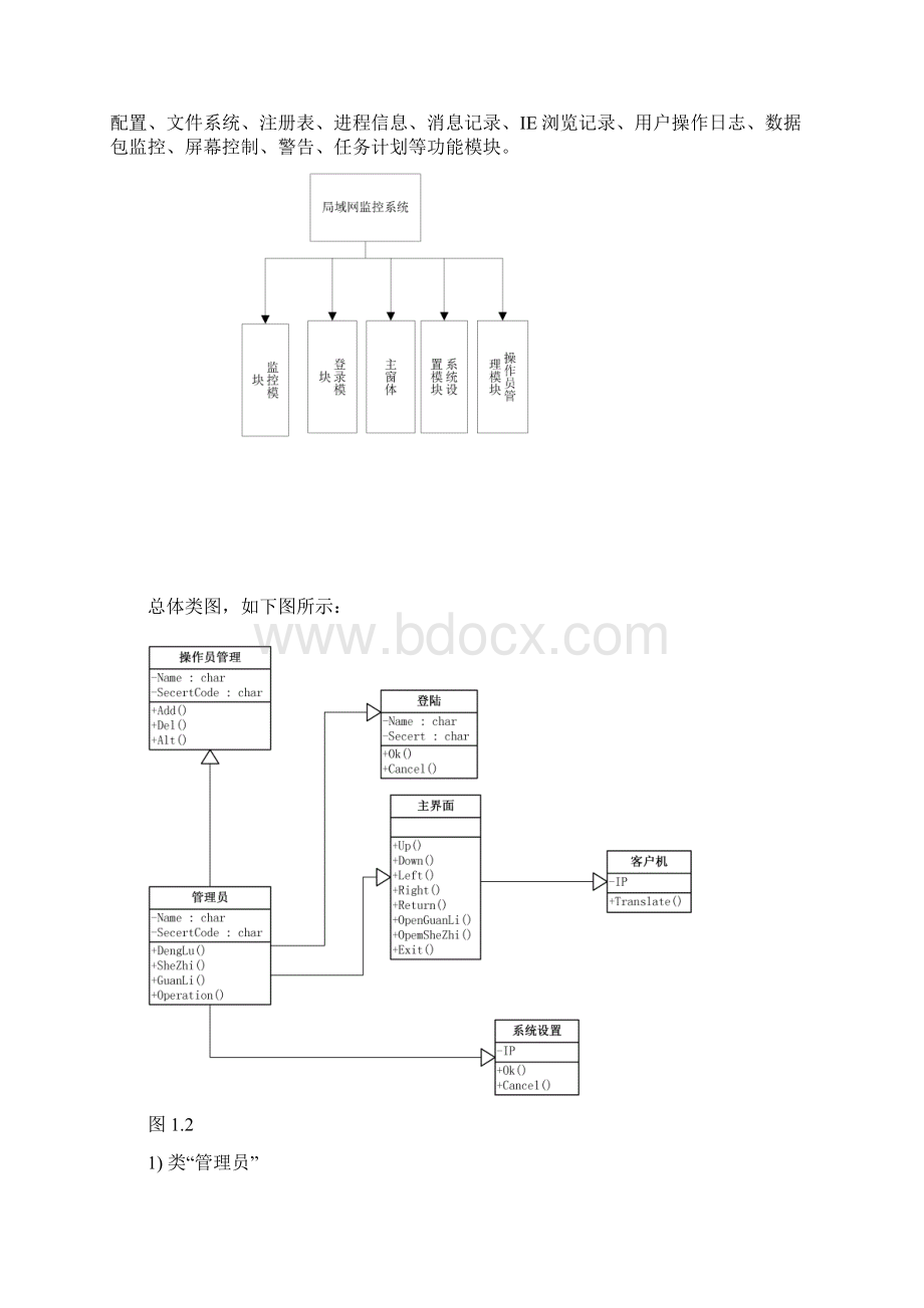 局域网监控系统概要设计说明书Word格式.docx_第3页