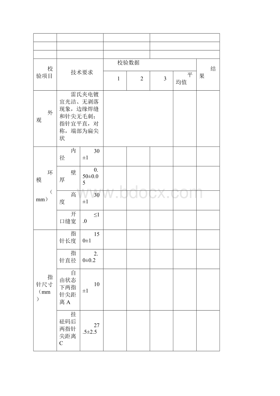 自校记录TGX《铁路工程试验仪器设备校验方法表格》 1Word格式文档下载.docx_第3页