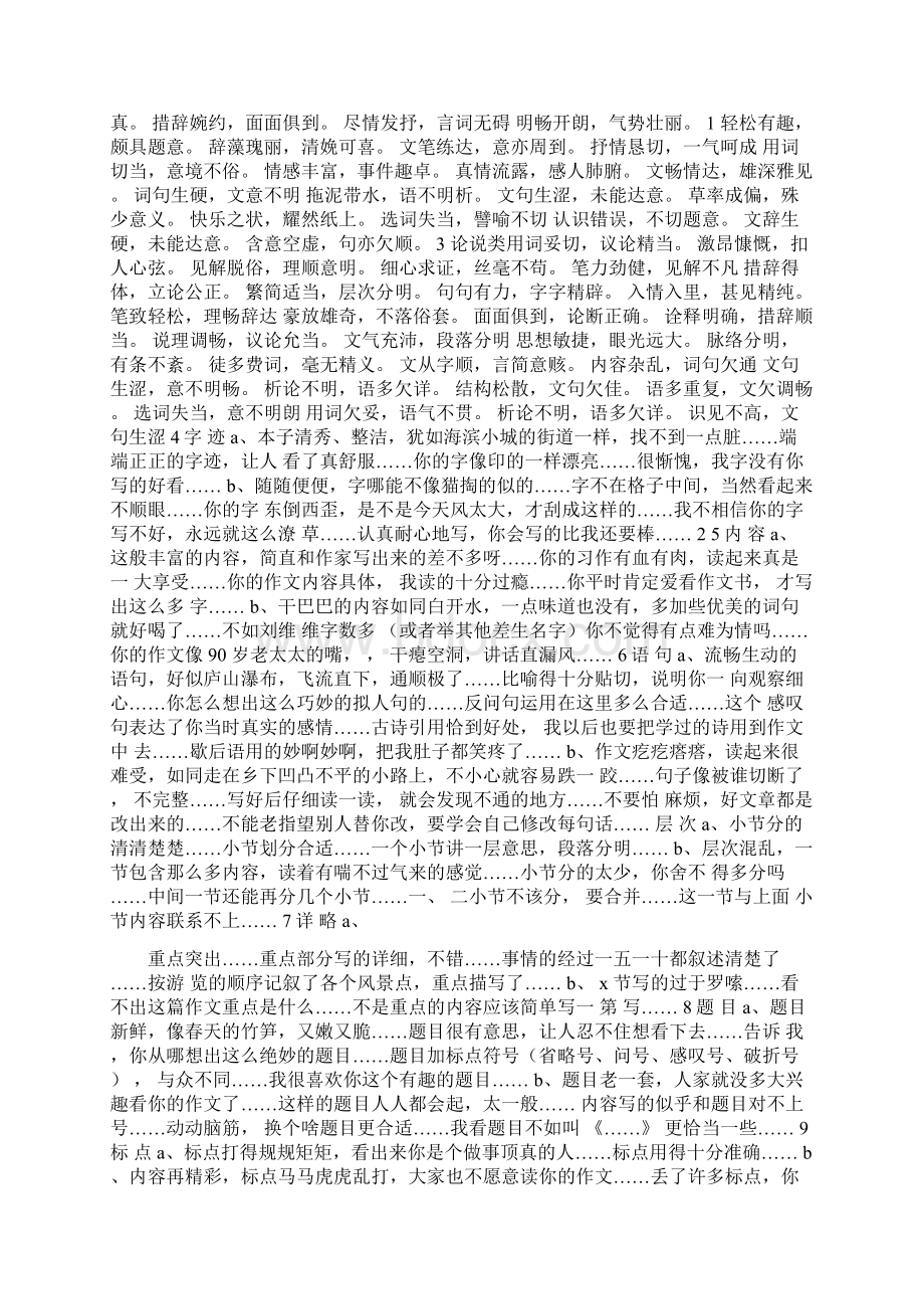 初中作文评语精选多篇.docx_第3页