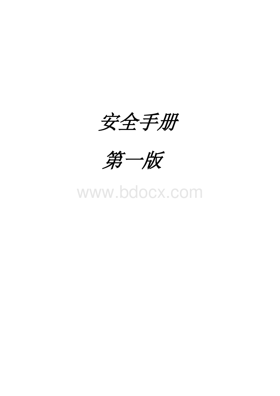 立邦公司安全手册Word文档格式.doc