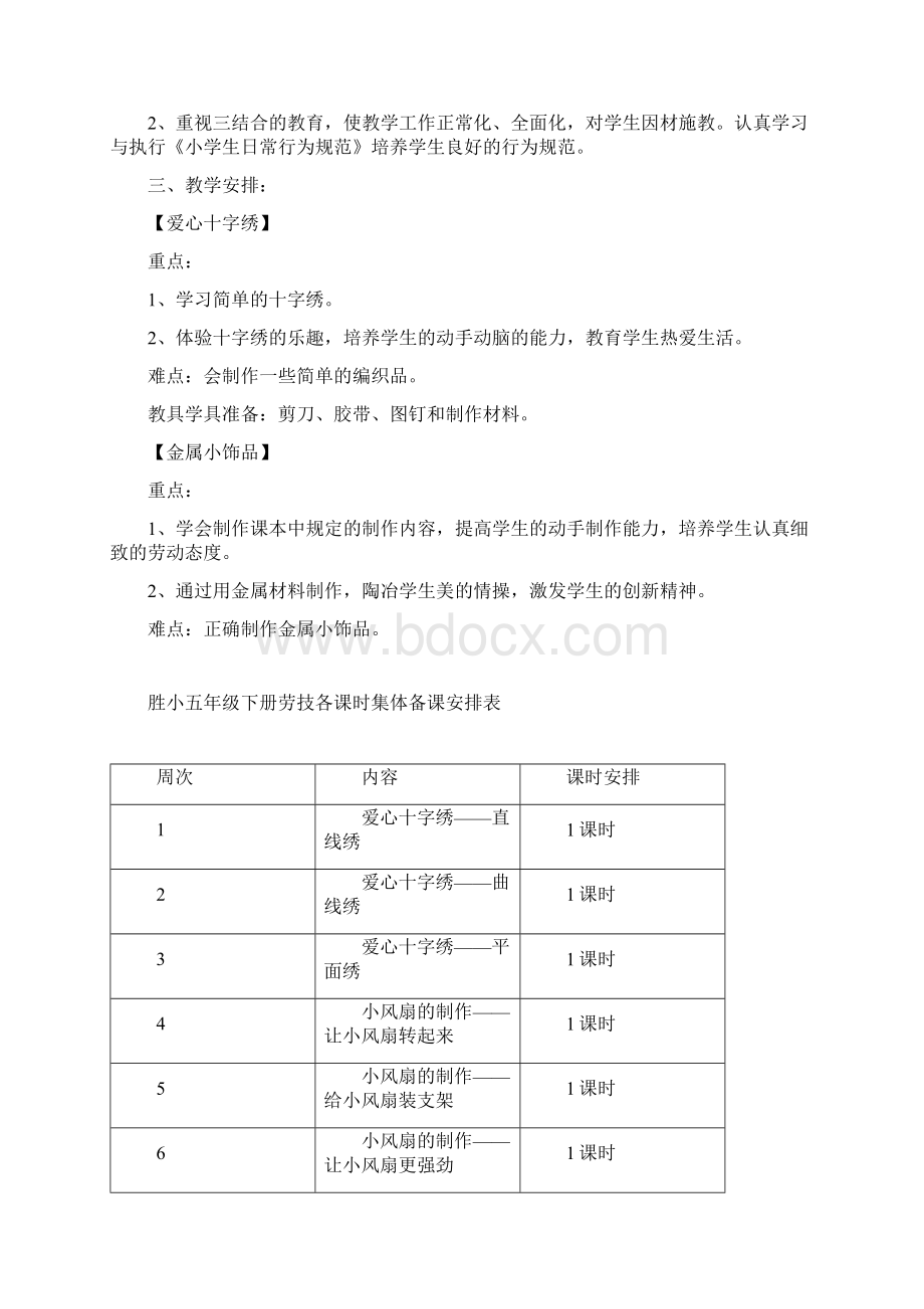 最新五年级下册劳动与技术教案汇编.docx_第2页