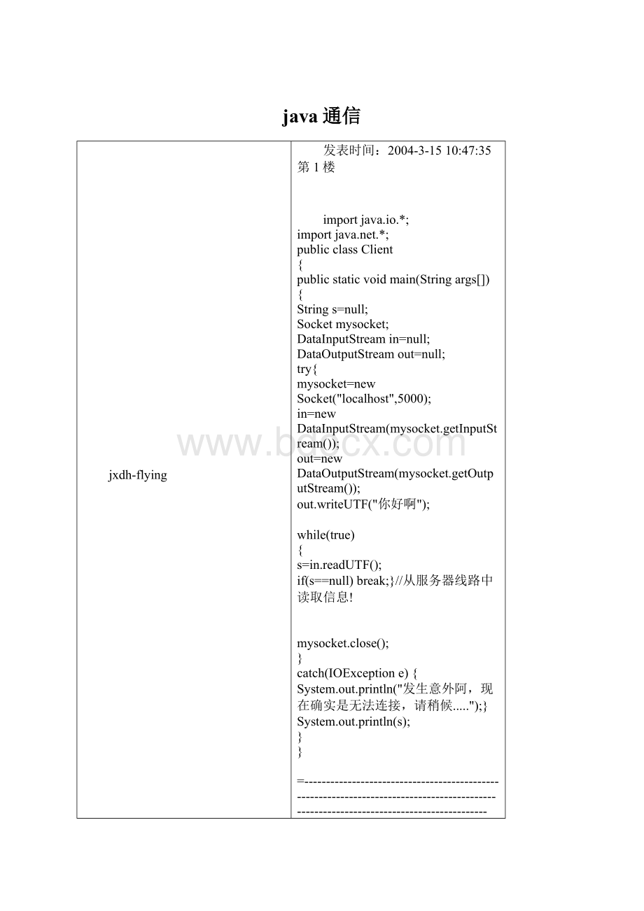 java通信Word格式文档下载.docx