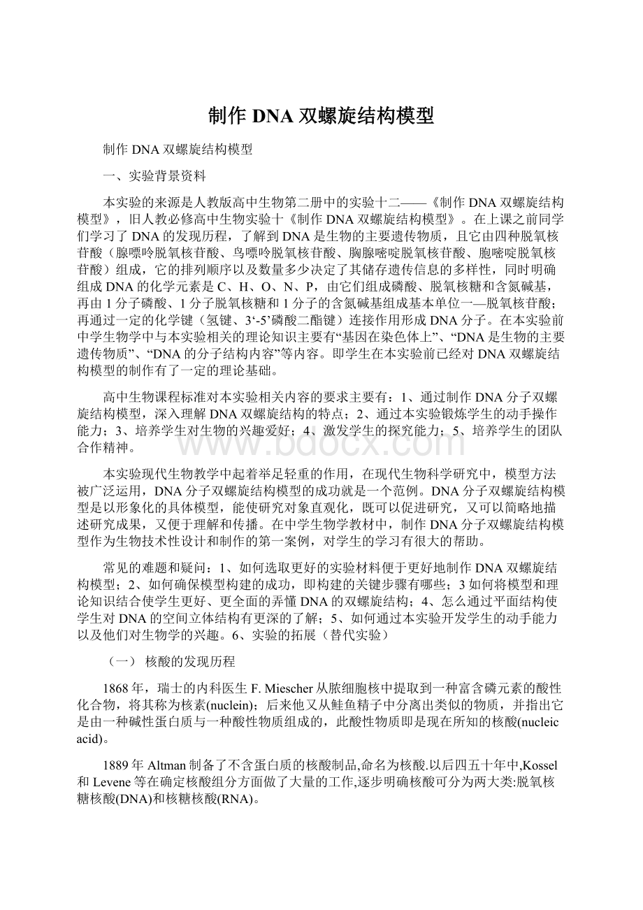 制作DNA双螺旋结构模型.docx