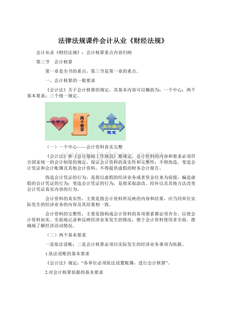 法律法规课件会计从业《财经法规》Word文档格式.docx