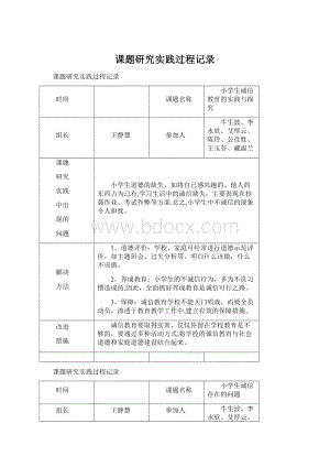 课题研究实践过程记录.docx