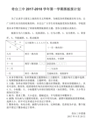 上学期黑板报计划Word文件下载.doc