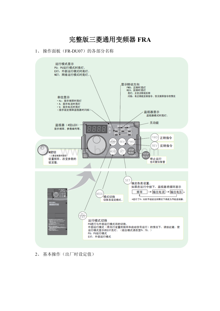 完整版三菱通用变频器FRAWord文件下载.docx