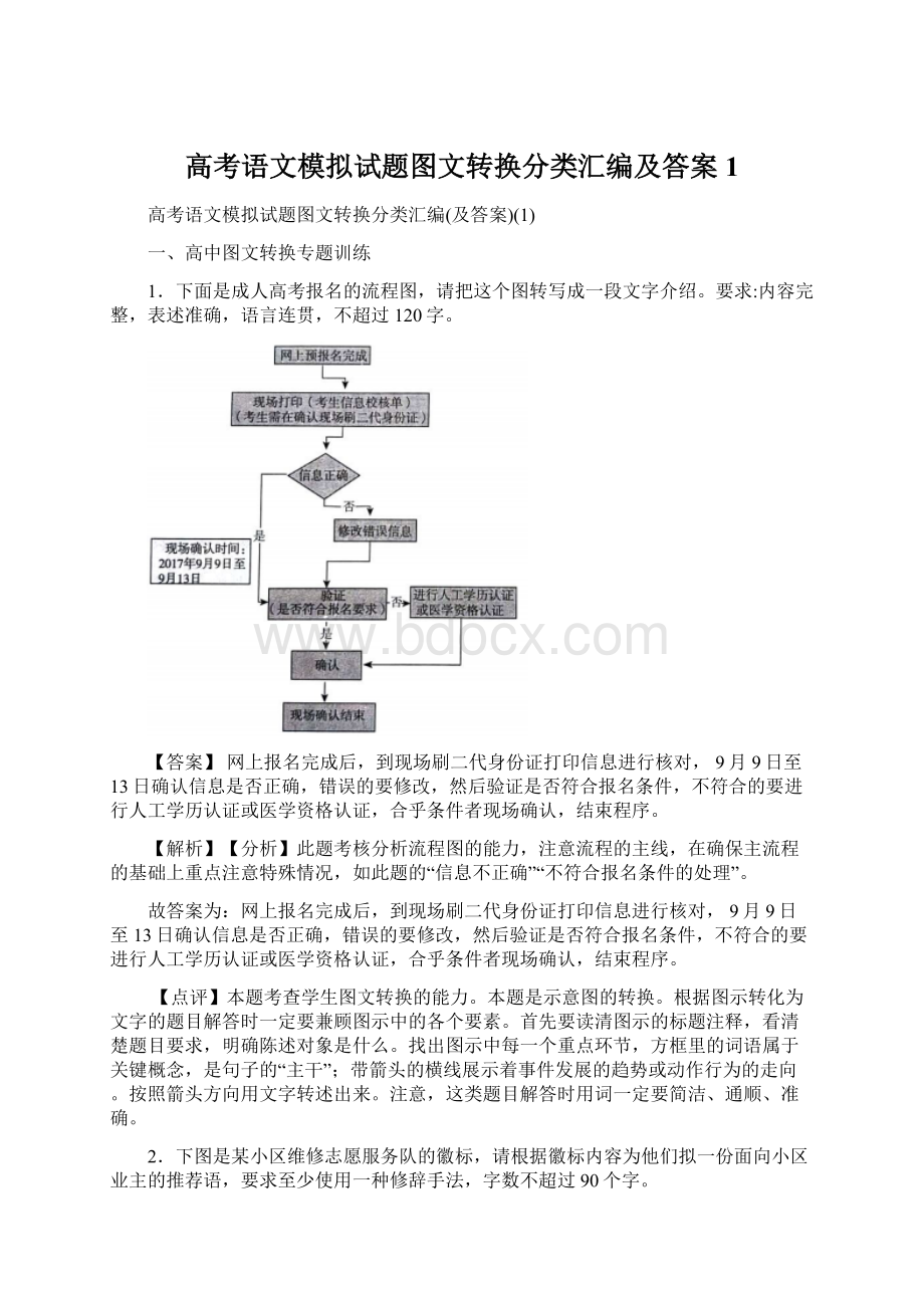 高考语文模拟试题图文转换分类汇编及答案1Word文档下载推荐.docx_第1页