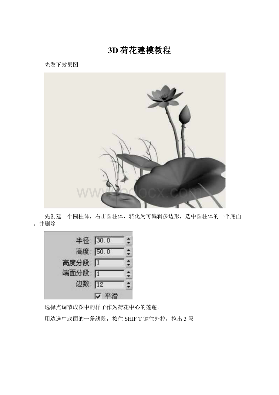 3D荷花建模教程.docx_第1页