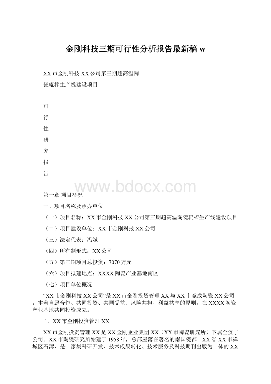 金刚科技三期可行性分析报告最新稿w.docx_第1页