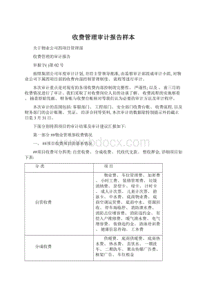 收费管理审计报告样本.docx