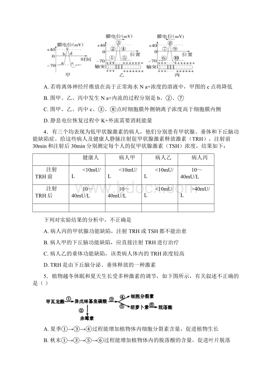 普通高等学校招生全国统一考试新课标乙卷理科综合试题一Word文档下载推荐.docx_第2页