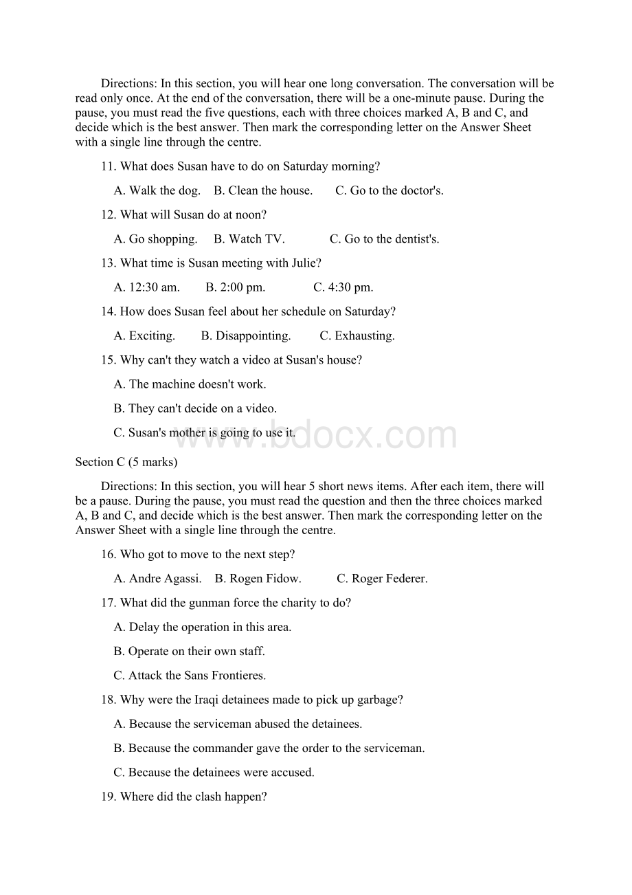全国大学生英语竞赛样题及答案A级文档格式.docx_第2页