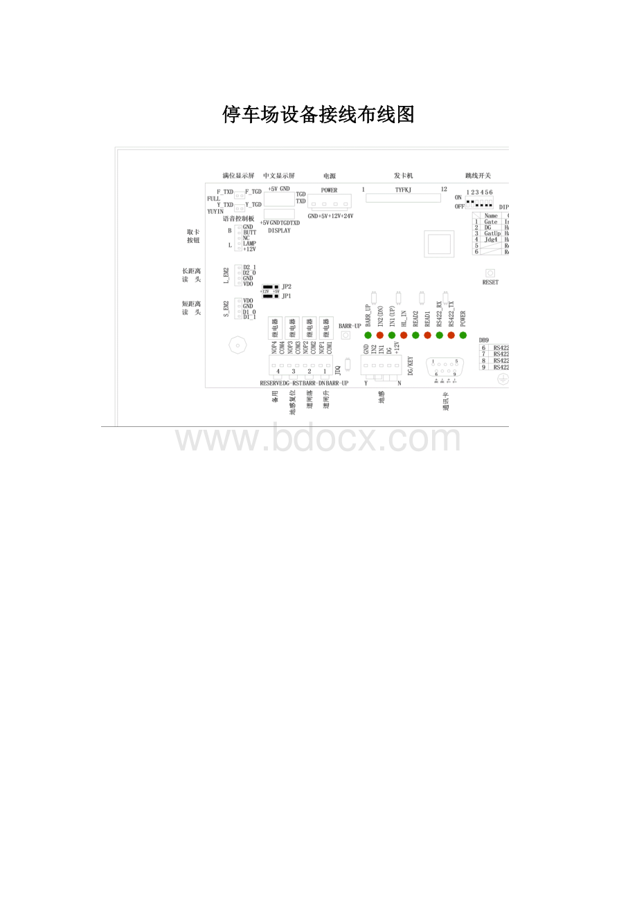 停车场设备接线布线图Word文档格式.docx