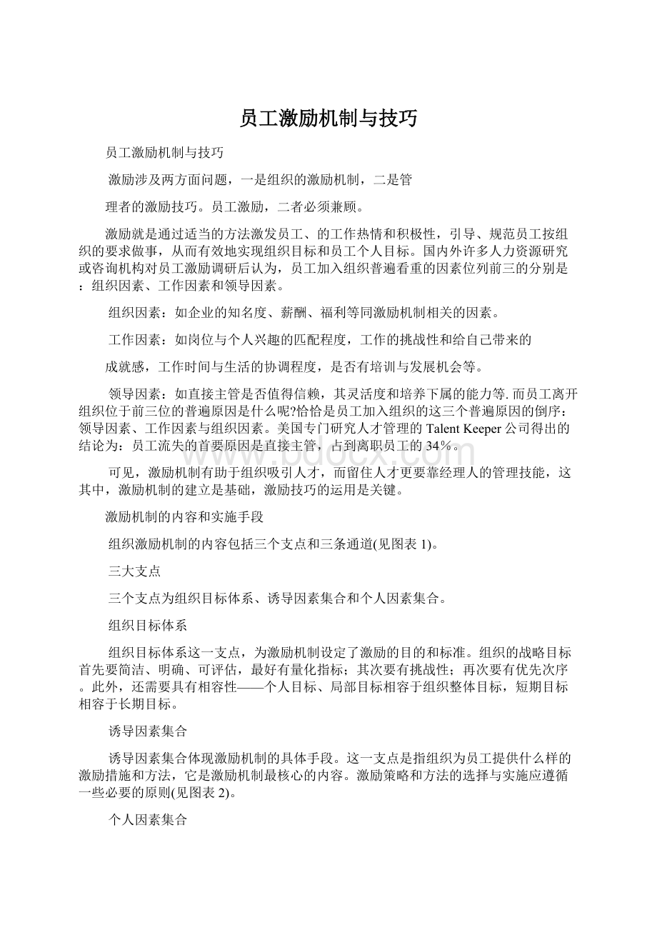 员工激励机制与技巧.docx_第1页