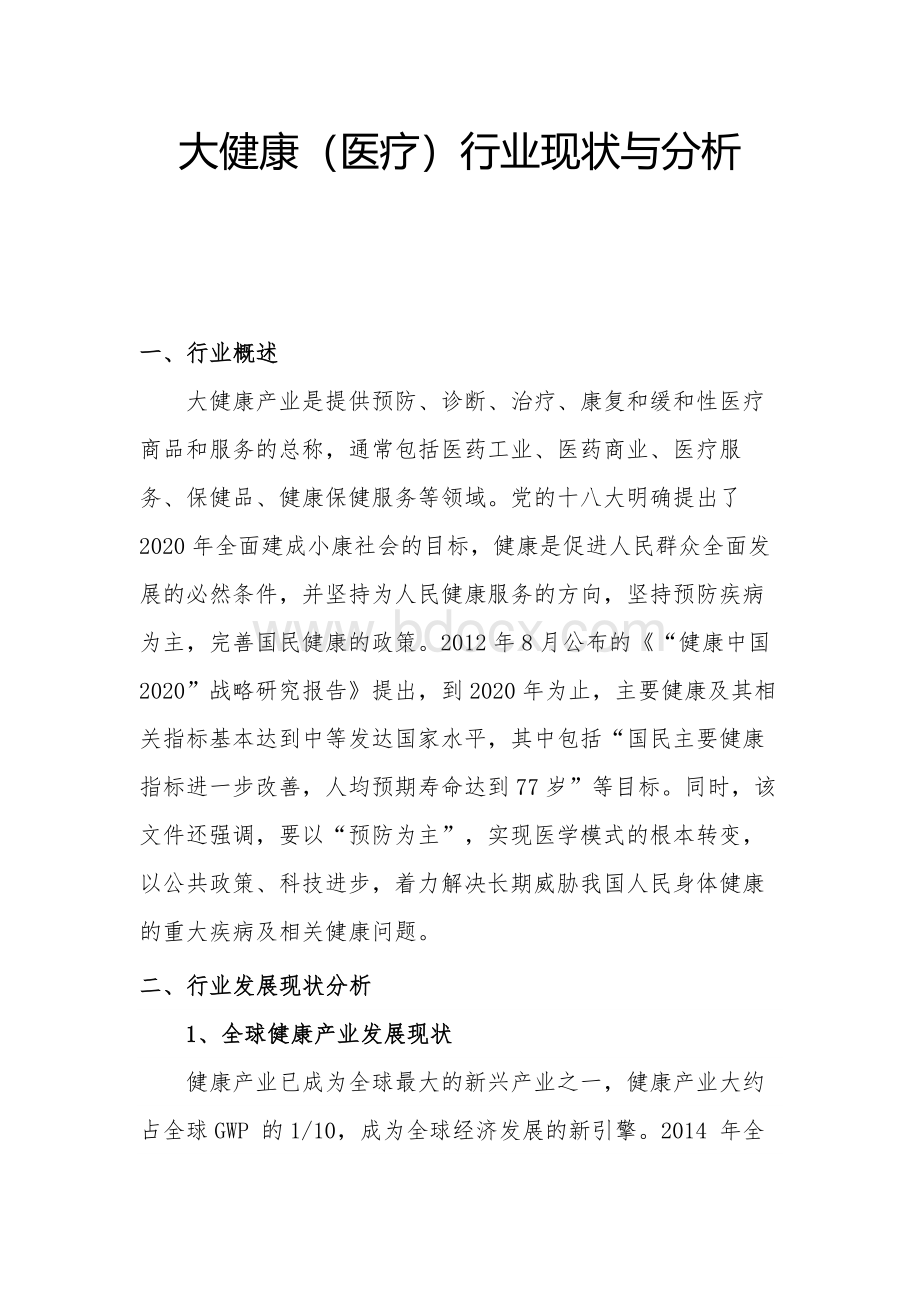 大健康产业分析报告.docx_第1页