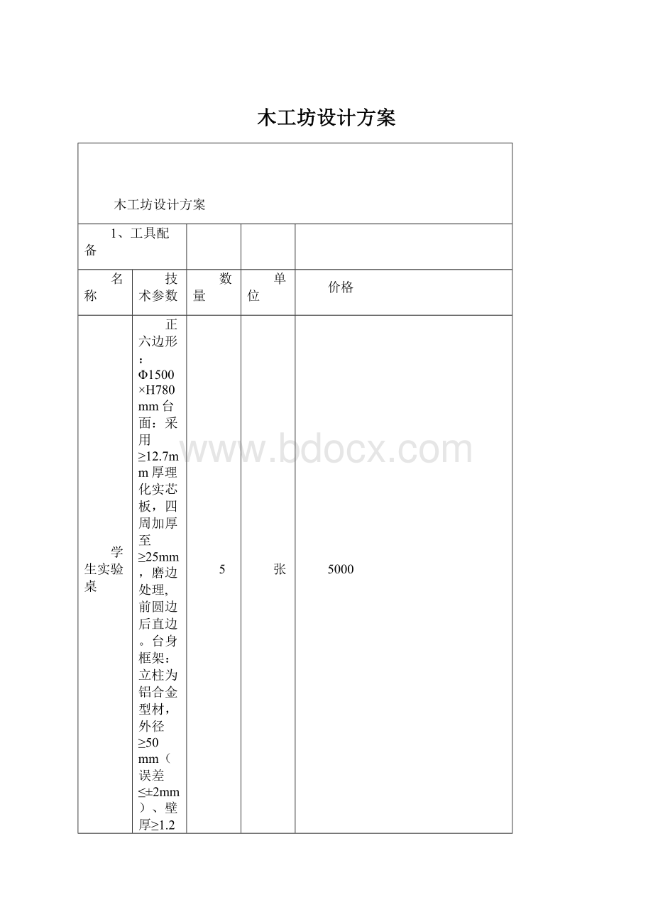 木工坊设计方案Word文档下载推荐.docx