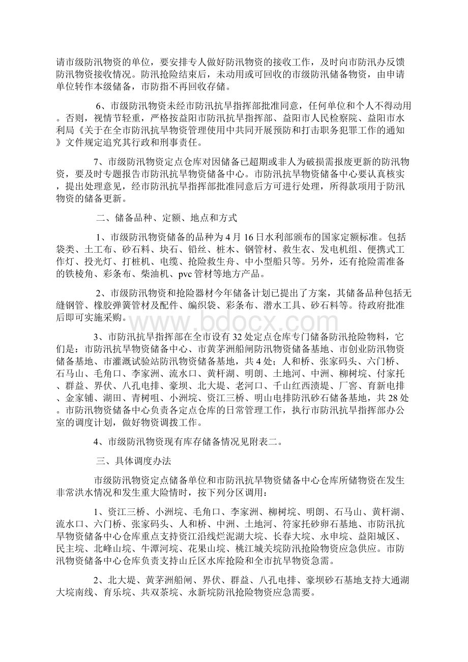 全市防汛物资储备及调度预案.docx_第2页