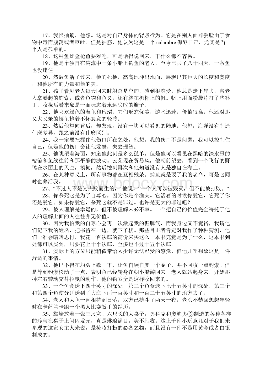 老人与海句子赏析.docx_第2页