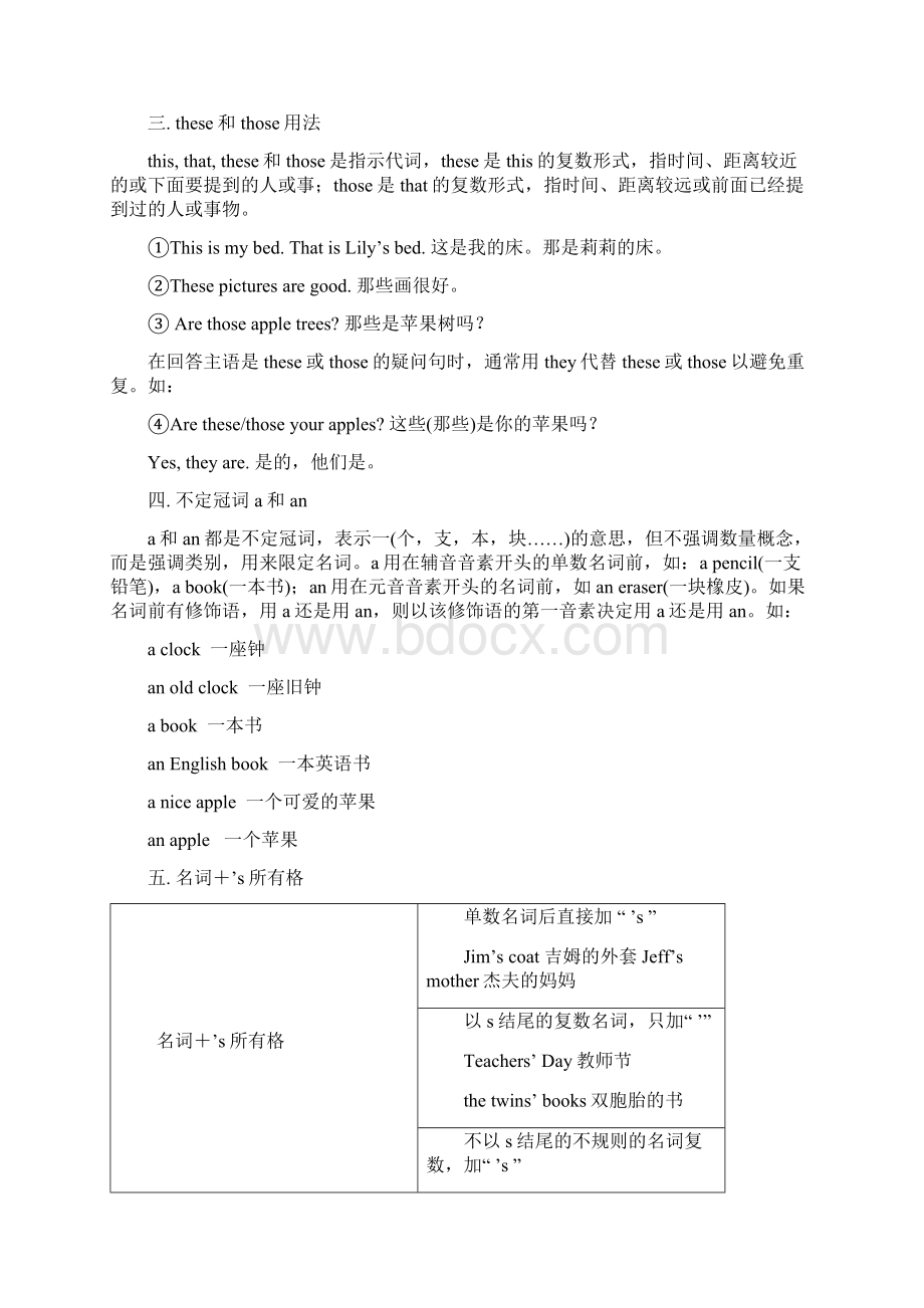 初中英语七年级上册各单元语法超详细汇总.docx_第2页