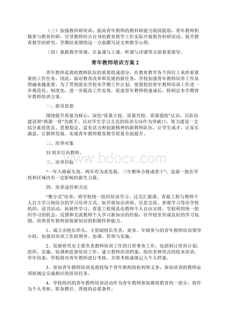 青年教师培训方案精选6篇.docx_第2页