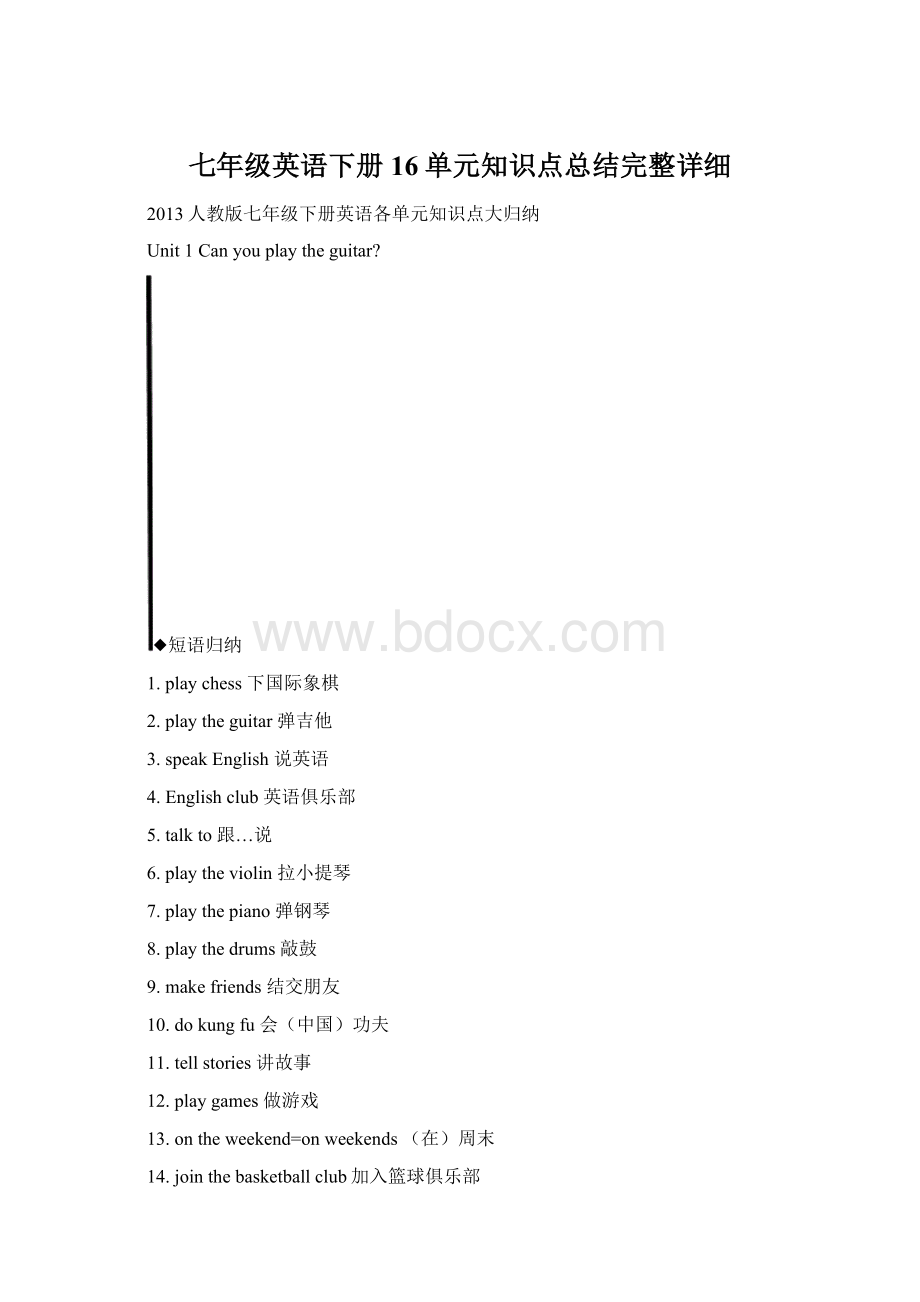 七年级英语下册16单元知识点总结完整详细.docx_第1页