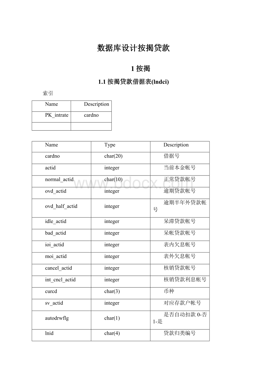 数据库设计按揭贷款Word格式文档下载.docx