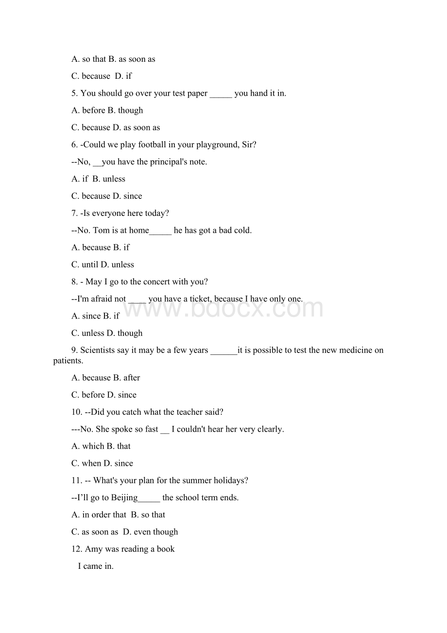 状语从句考点及做题方法文档格式.docx_第2页