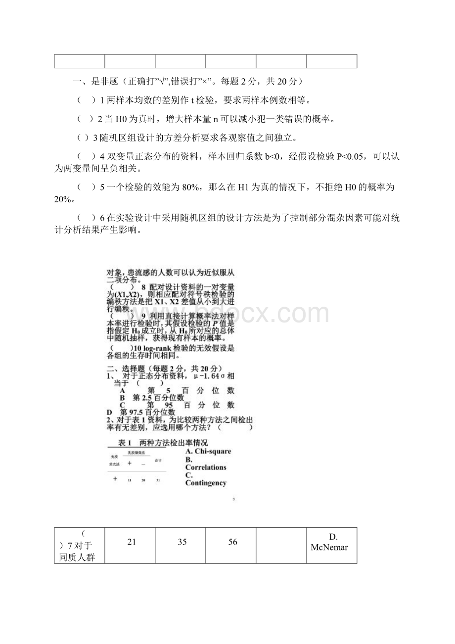 卫生统计学A卷复旦大学精品课程.docx_第2页