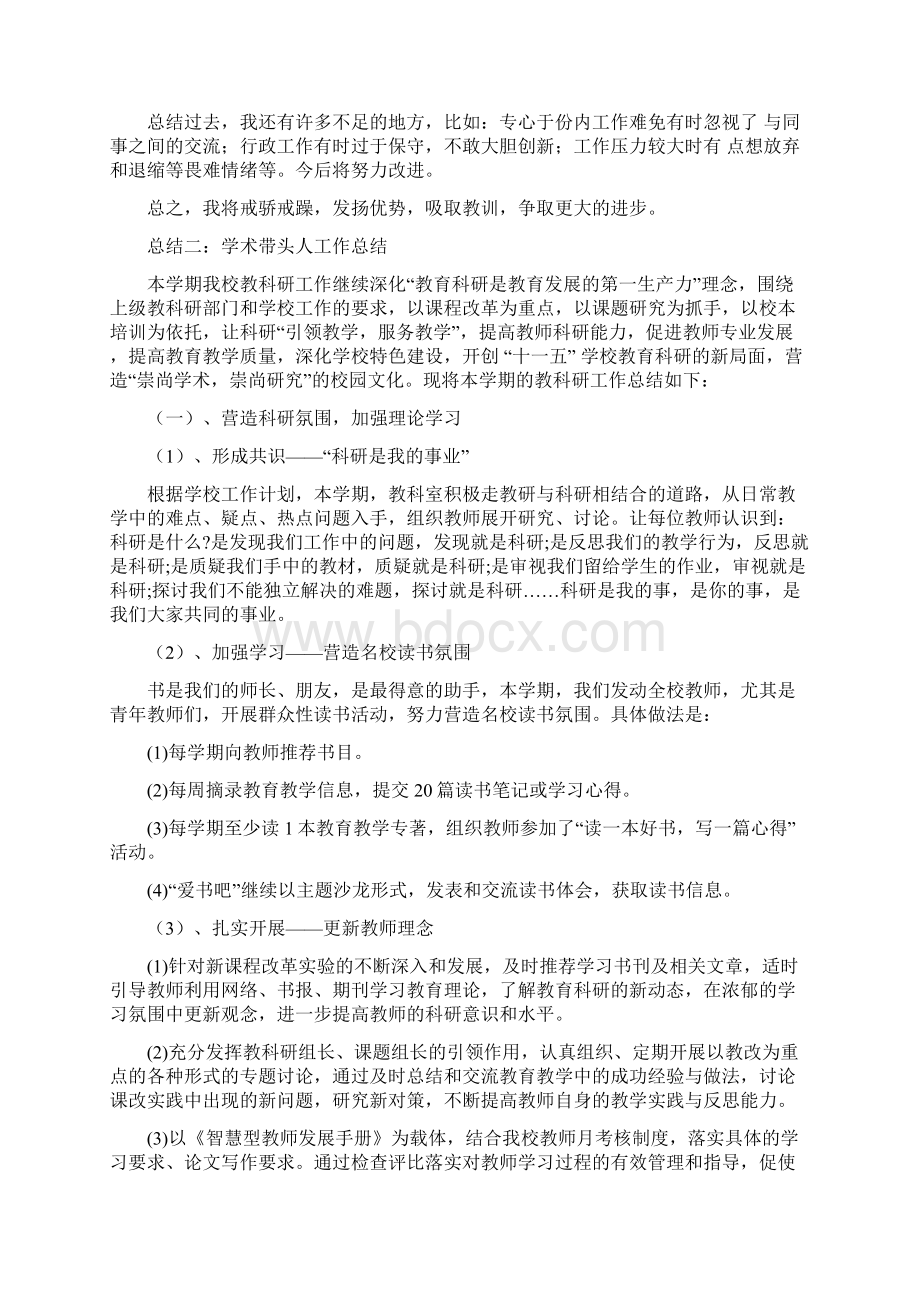 学术带头人工作总结最新总结.docx_第2页