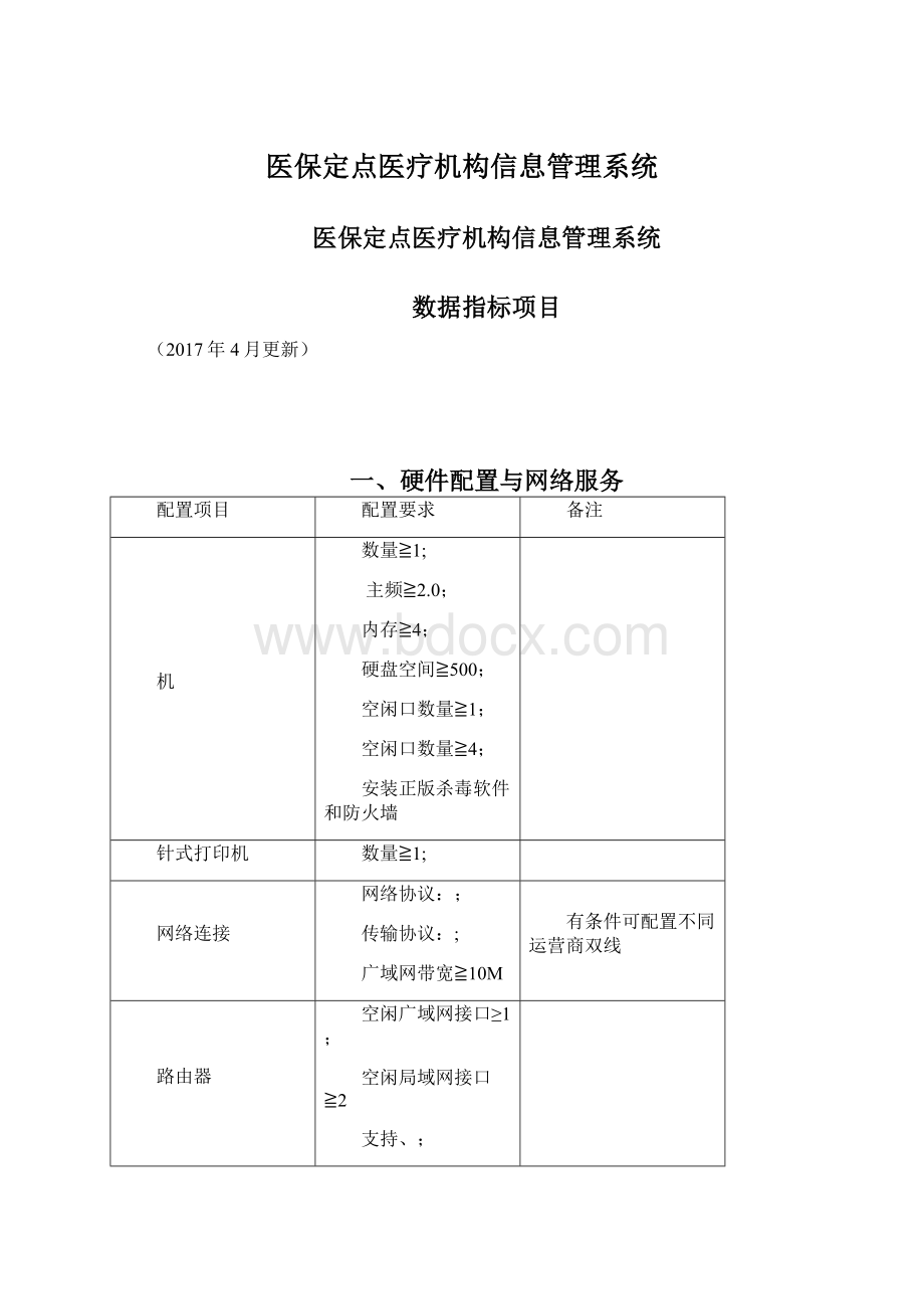 医保定点医疗机构信息管理系统.docx