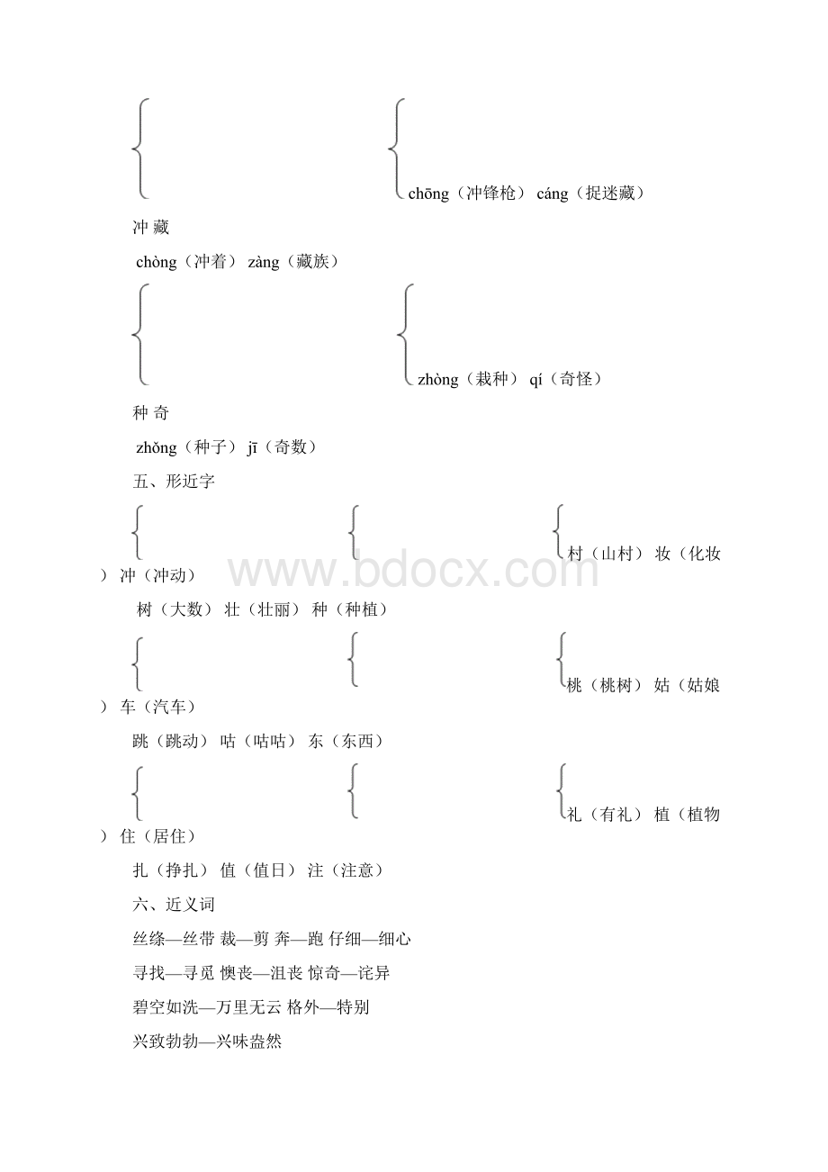 部编版二年级下册语文全册重点知识小结复习资料Word文件下载.docx_第2页