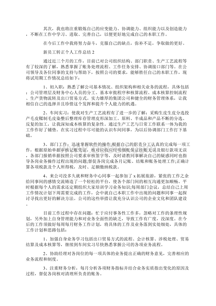 新员工转正个人工作总结怎么写Word格式文档下载.docx_第2页