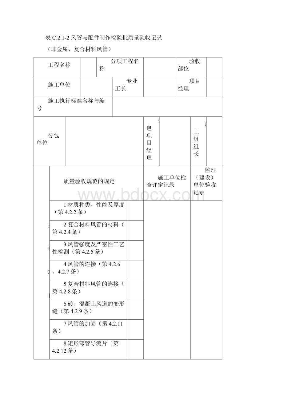 最新《通风与空调工程施工质量验收规范》GB50243验收表格.docx_第3页