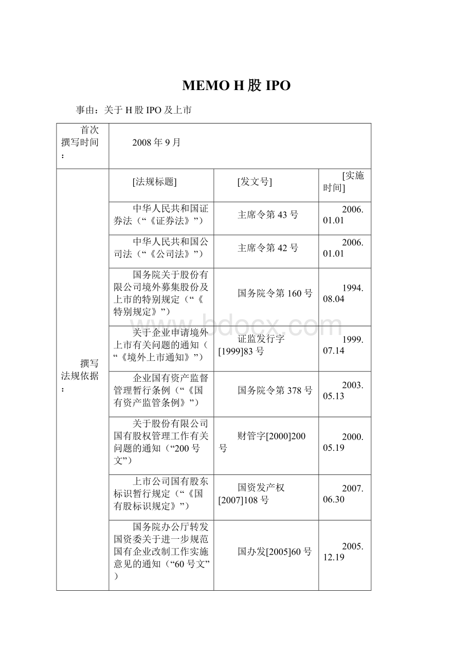 MEMO H股IPO.docx_第1页