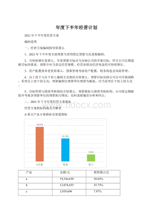 年度下半年经营计划Word文档下载推荐.docx