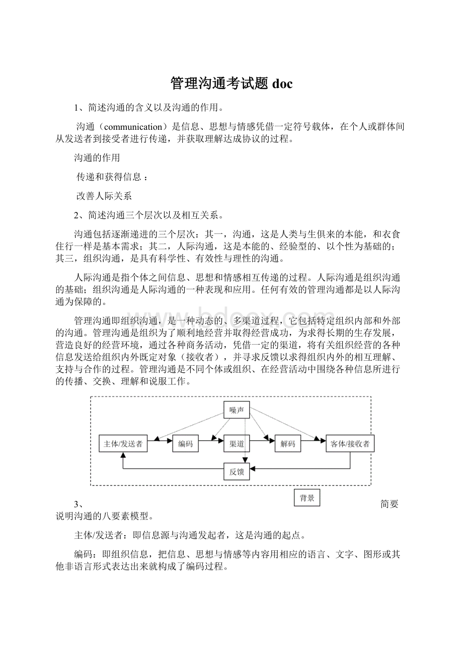 管理沟通考试题doc.docx_第1页