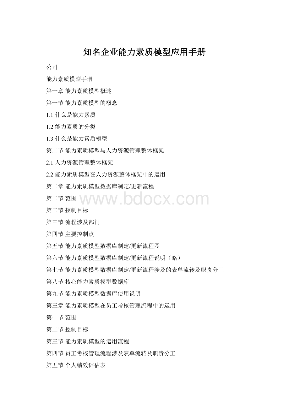 知名企业能力素质模型应用手册.docx_第1页