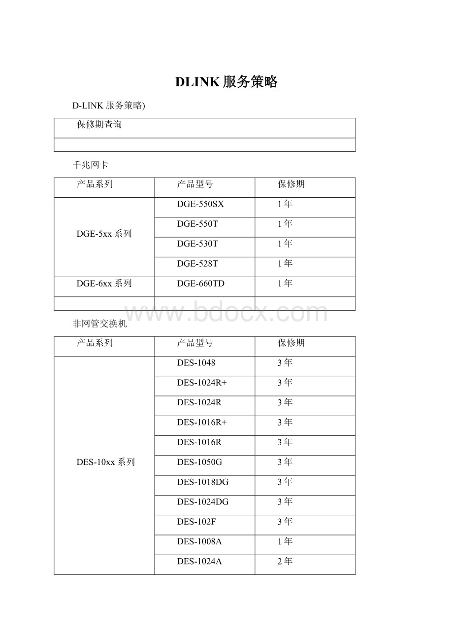 DLINK服务策略Word文档格式.docx