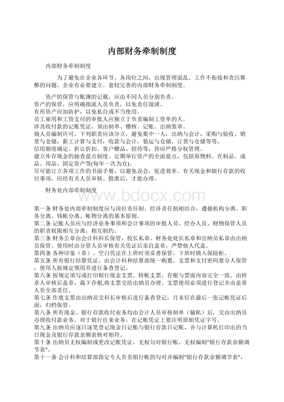 内部财务牵制制度文档格式.docx