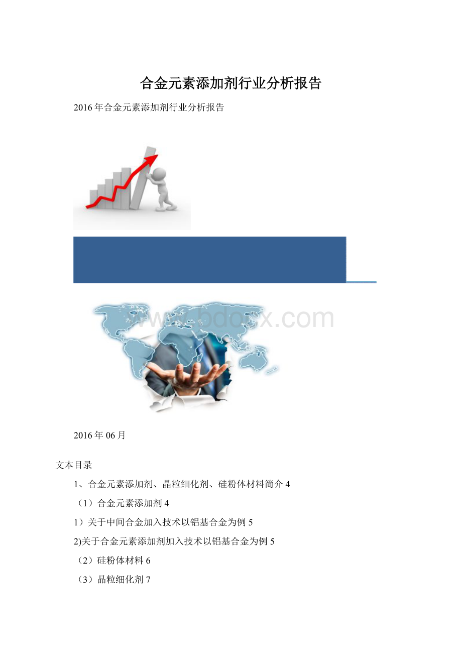 合金元素添加剂行业分析报告Word格式文档下载.docx