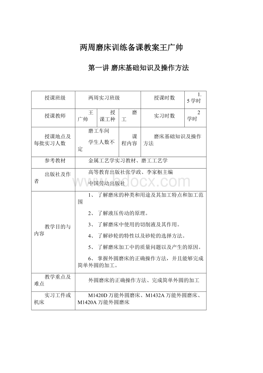 两周磨床训练备课教案王广帅Word文件下载.docx_第1页