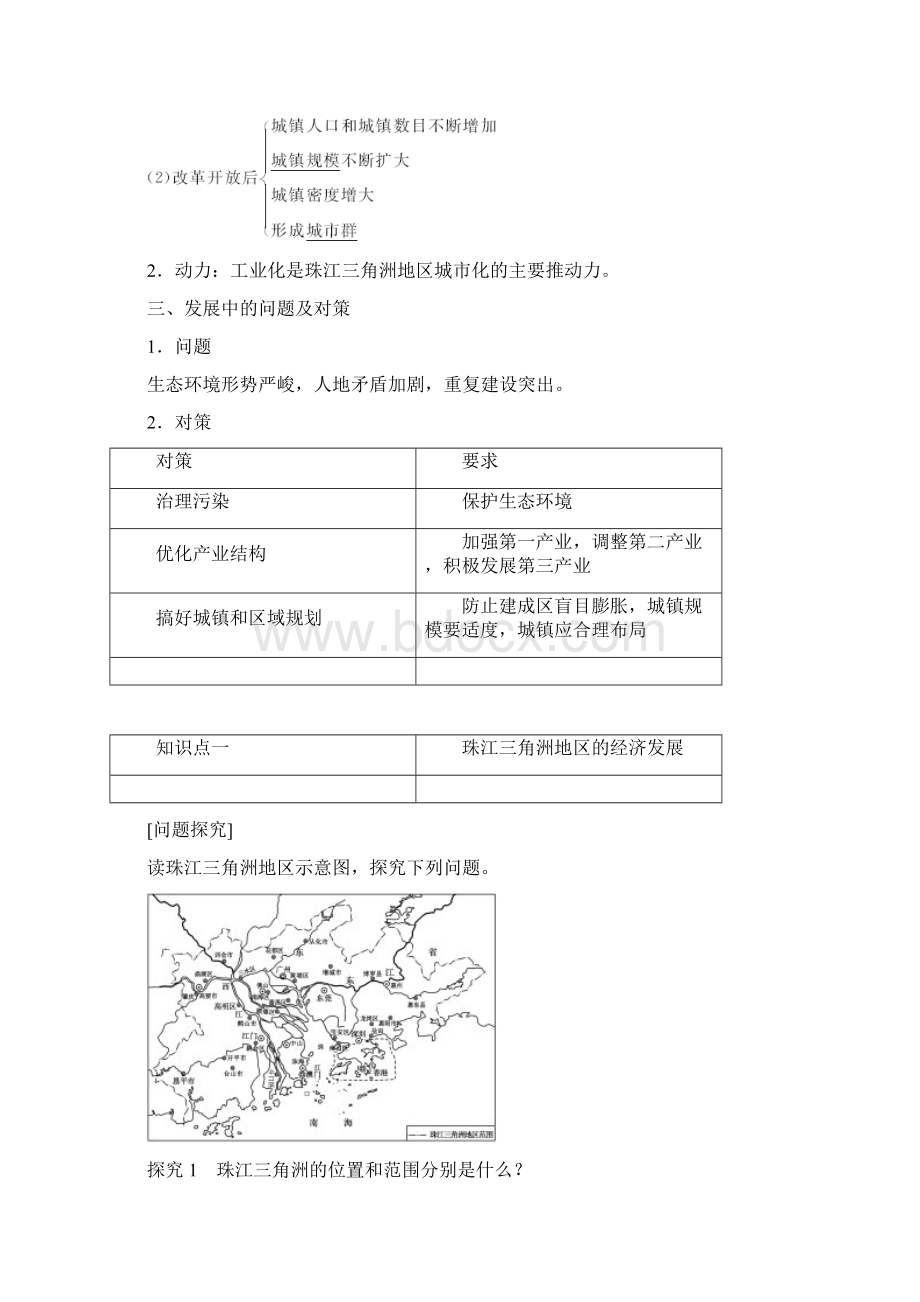 高中地理第四单元区域综合开发与可持续发展第三节经济发达地区的可持续发展以珠江三角洲地区为例习题鲁教Word文档格式.docx_第2页