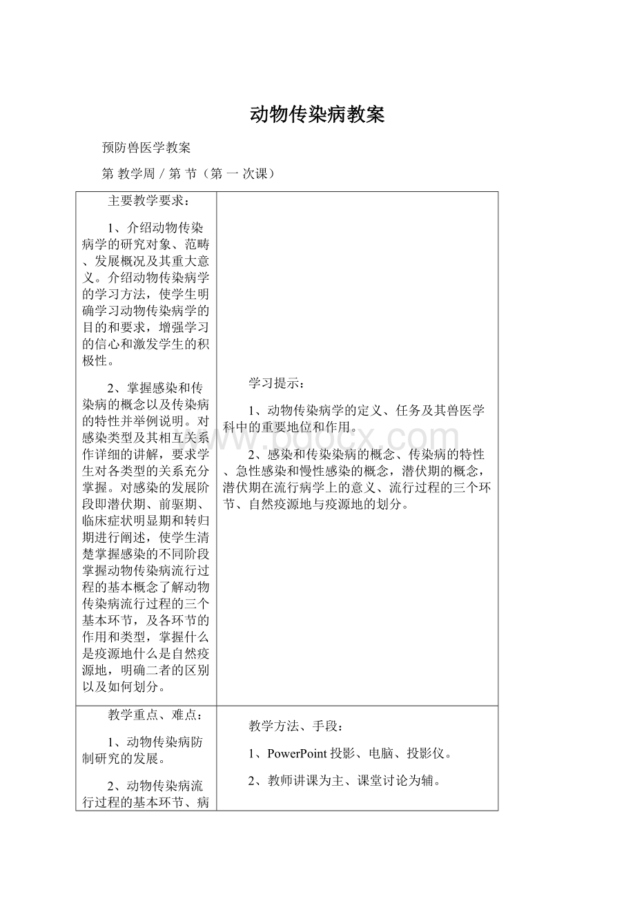 动物传染病教案Word文档下载推荐.docx_第1页