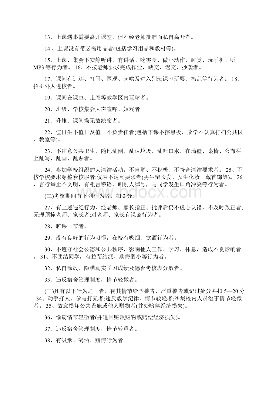 学生德育量化评分细则Word文档格式.docx_第2页