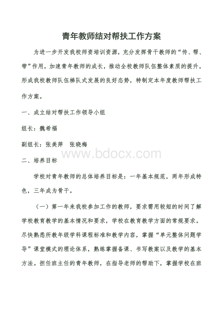 青年教师结对帮扶工作方案.doc_第1页