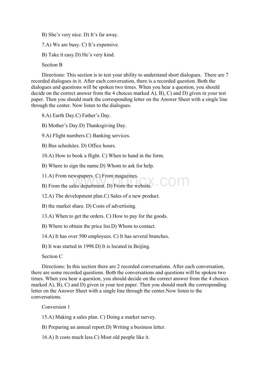 高等学校英语应用能力b级真题之欧阳与创编Word格式文档下载.docx_第2页