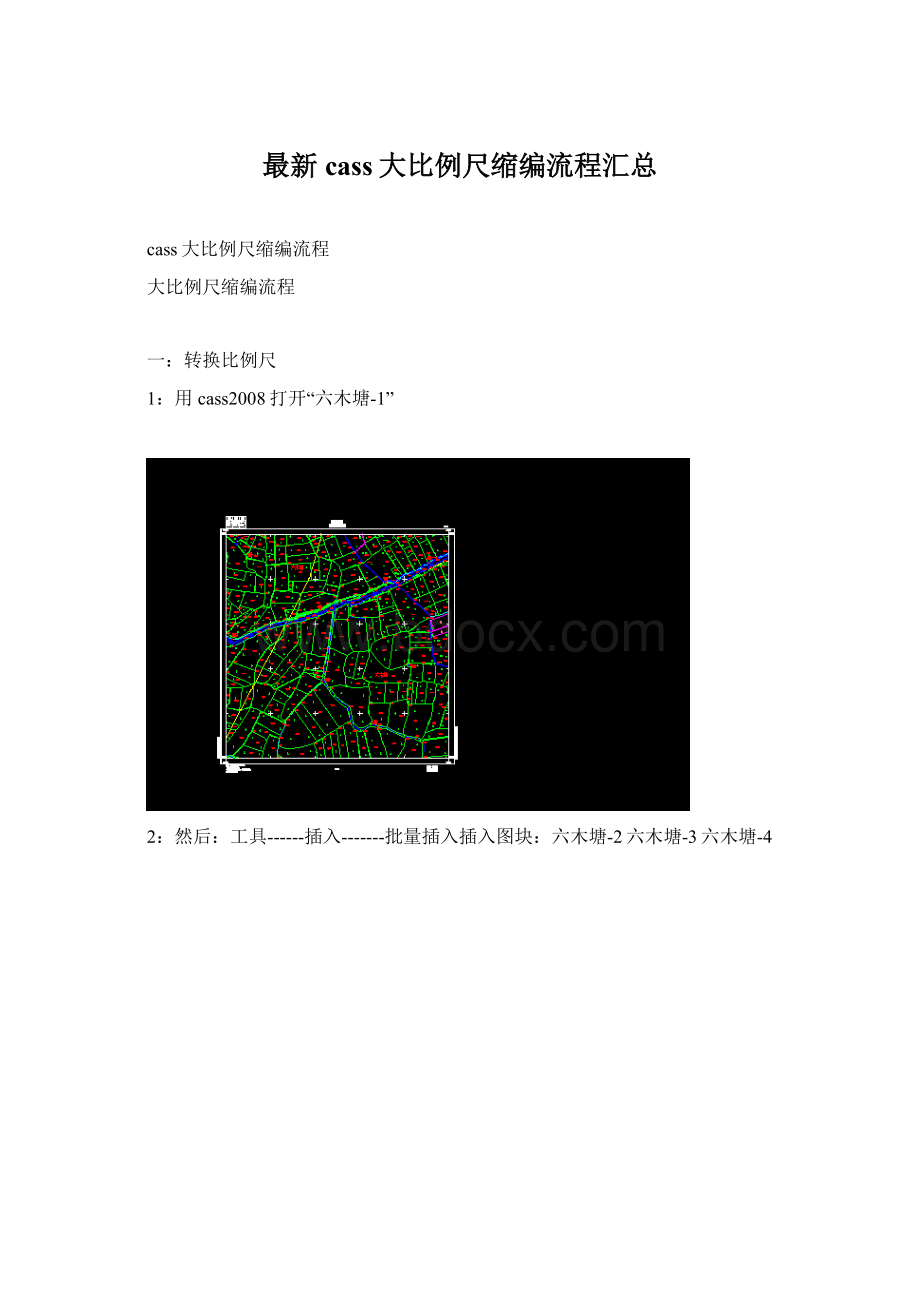 最新cass大比例尺缩编流程汇总.docx